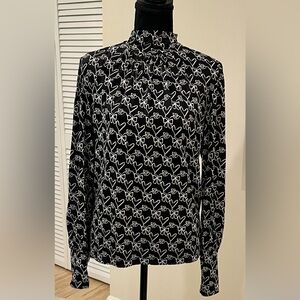 & Other Stories Monochrome Patterned Top